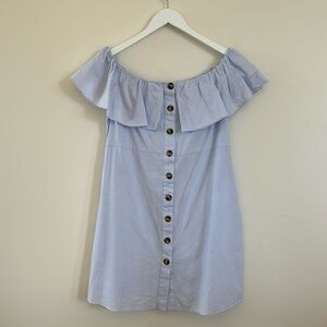 Zara Off-Shoulder Cotton Mini Dress